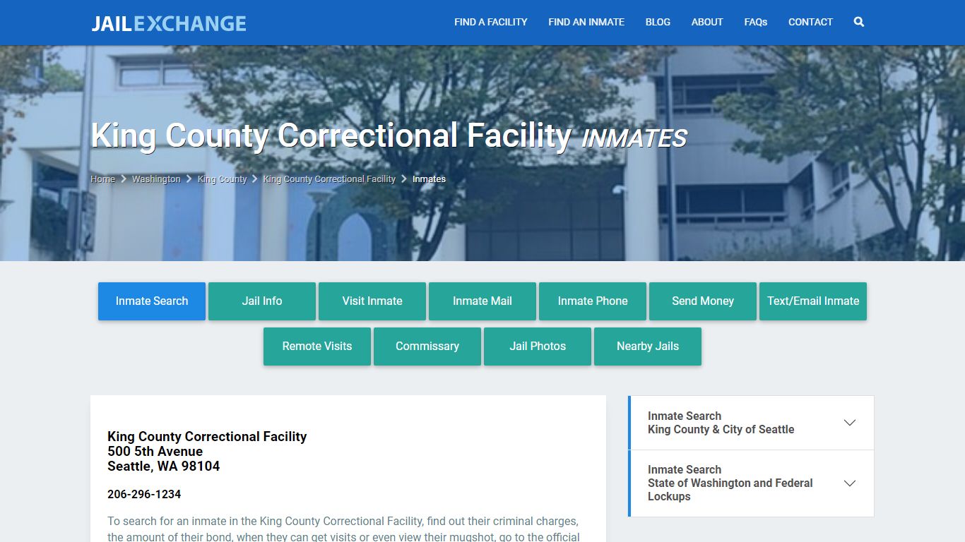 King County Inmate Search | Arrests & Mugshots | WA - JAIL EXCHANGE